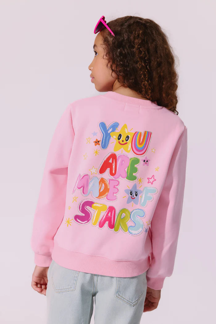 Lola + The Boys Pink | You Are Made of Stars Sweatshirt