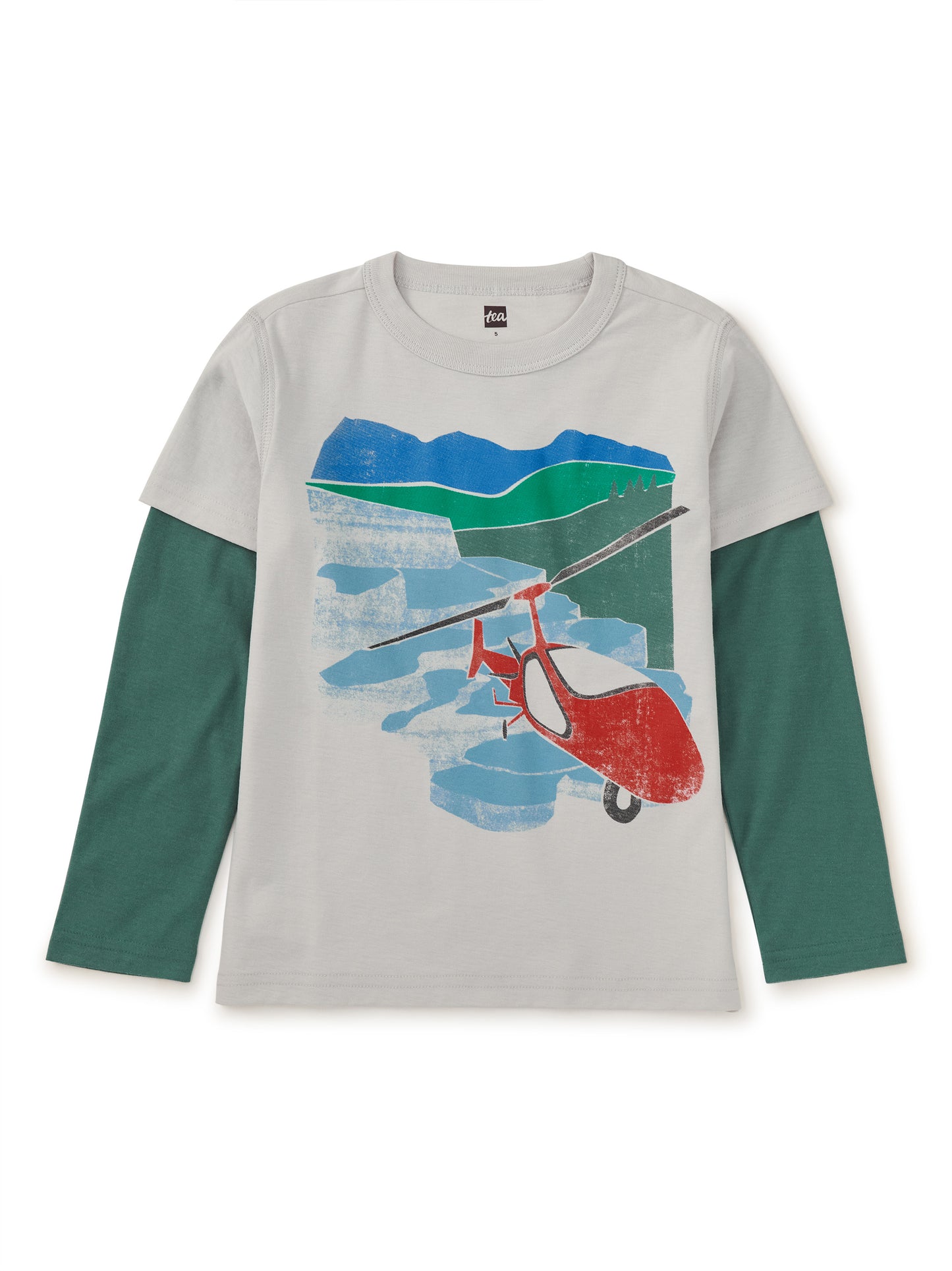 Tea Vapor | Helicopter Layered Sleeve Tee