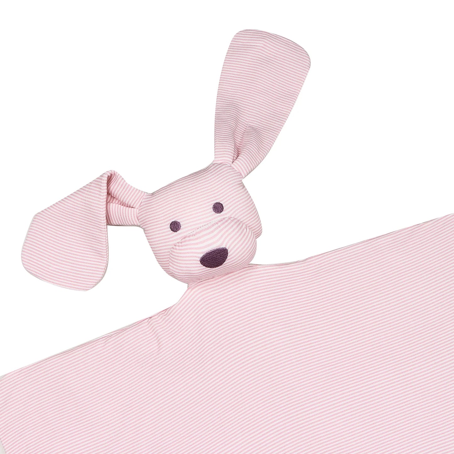 Uptown Baby Pink | Mini Stripe Dog Lovey Blanket + Paci Clip Holder