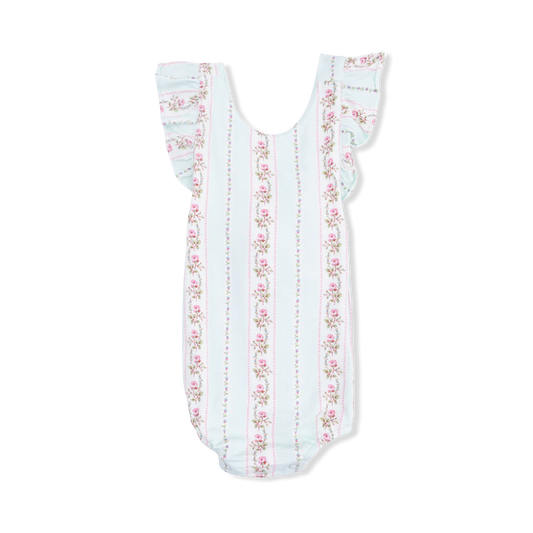 Angel Dear Blue | Antoinette Stripe Sunsuit