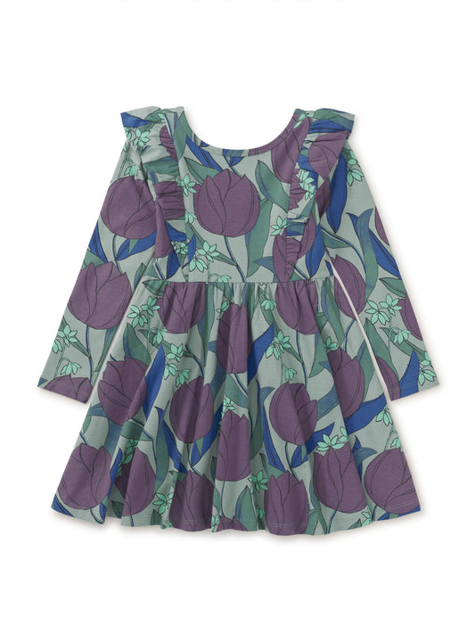 Tea Tulipmania Green Twist | Ruffle Shoulder Ballet Dress