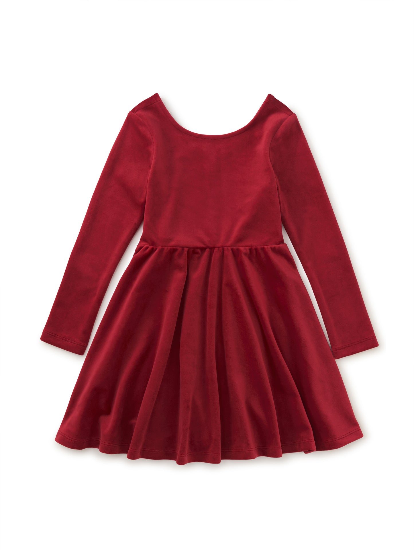 Tea Red Wagon | Velour Skater Dress