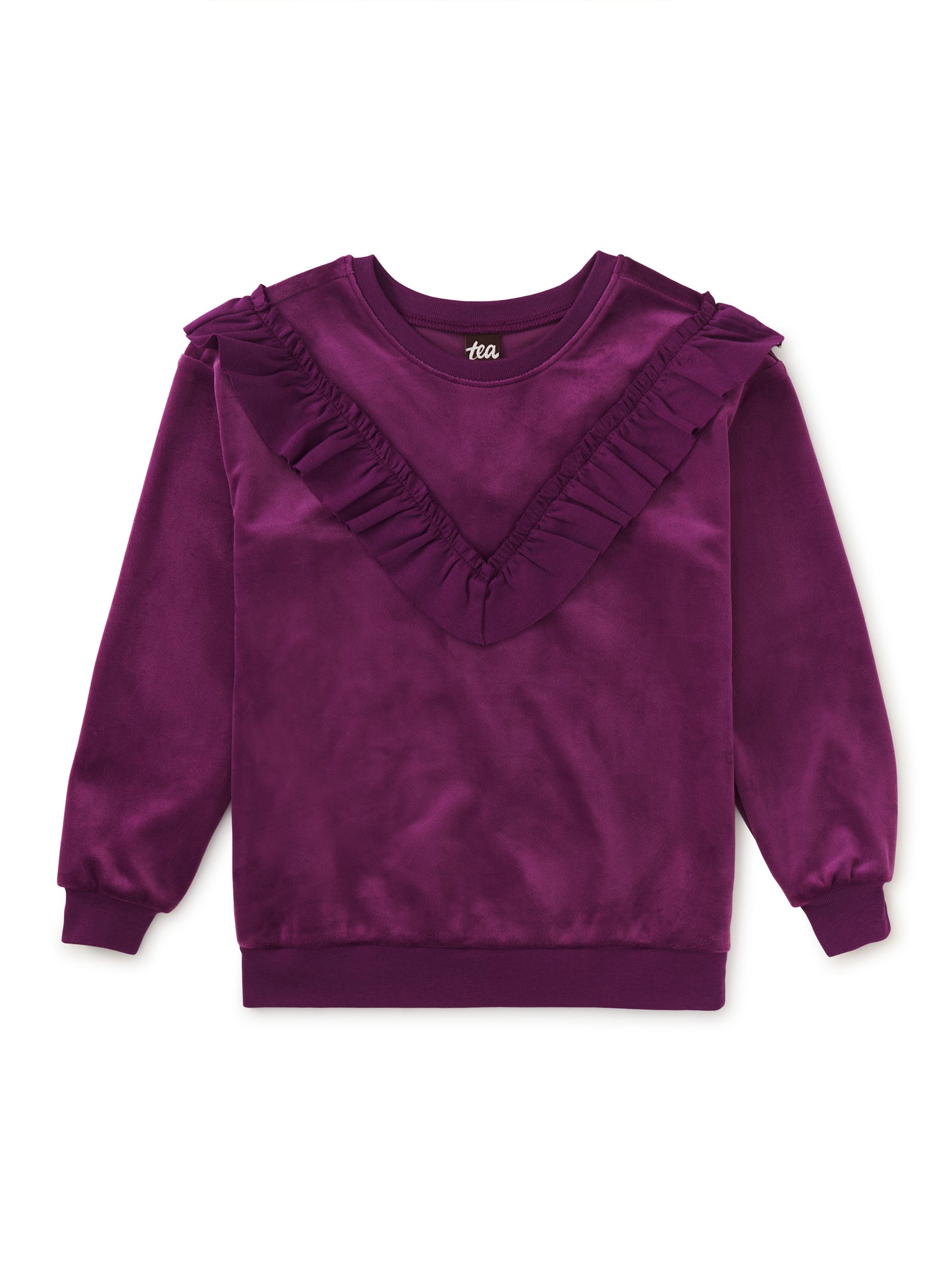 Tea Cosmic Berry | Velour Ruffle Tunic Top