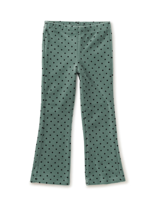 Tea Dot | Polka Dot Velour Flare Pants