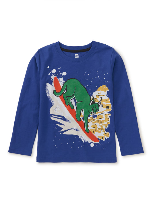 Tea Majorelle Blue | Snowboarding Caracal Tee