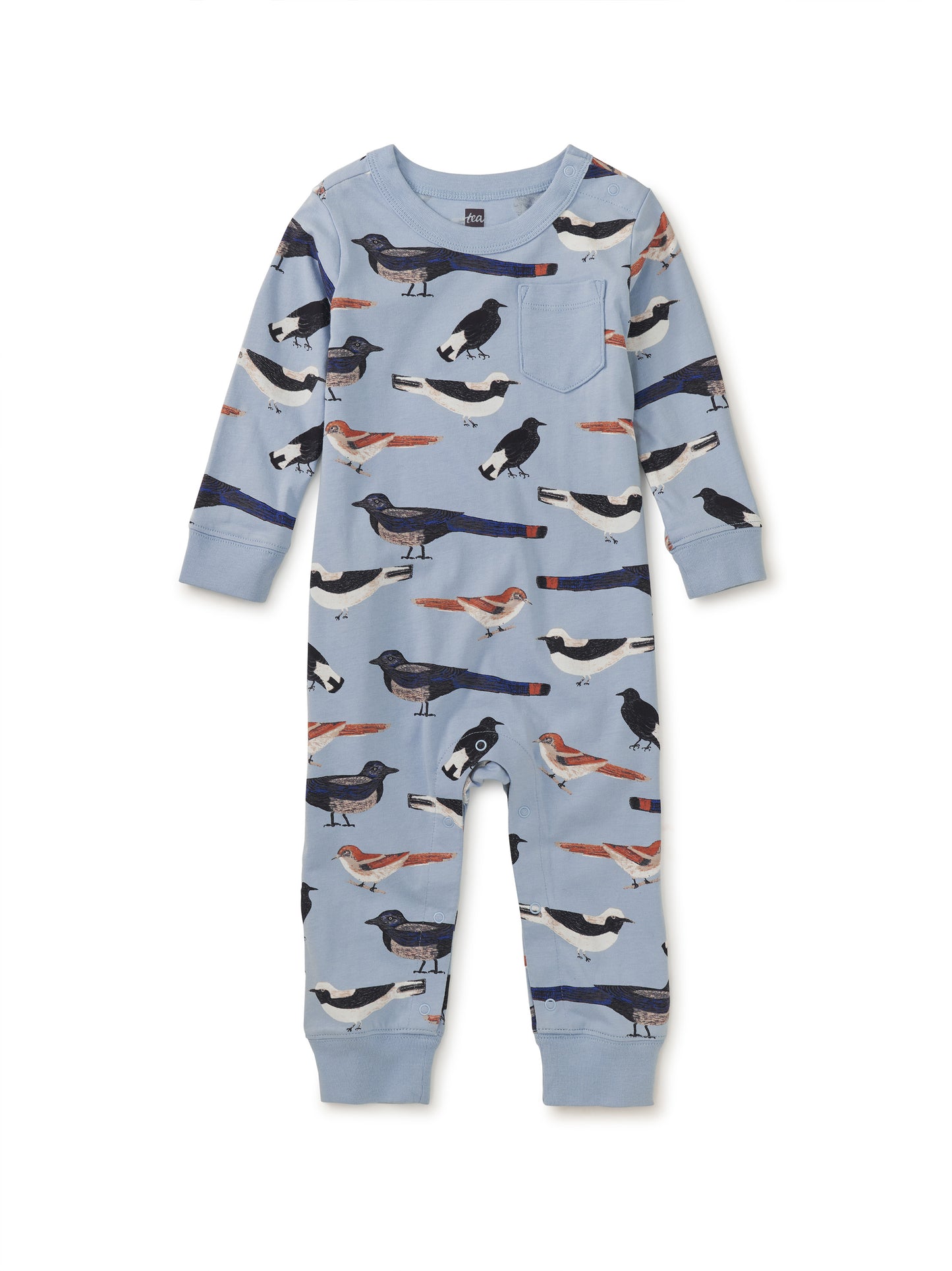 Tea Nihat's Birds | Long Sleeve Pocket Romper