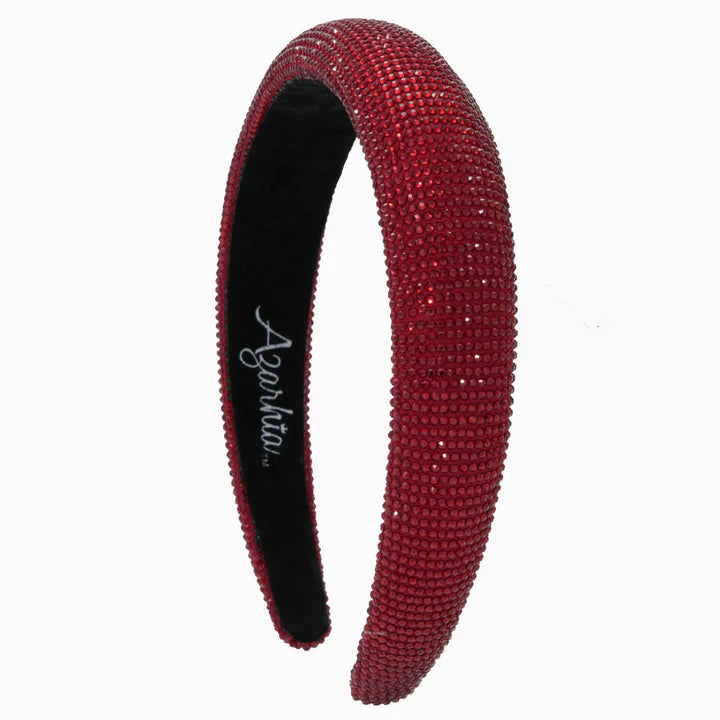 Azarhia Rhinestone Headband | Red