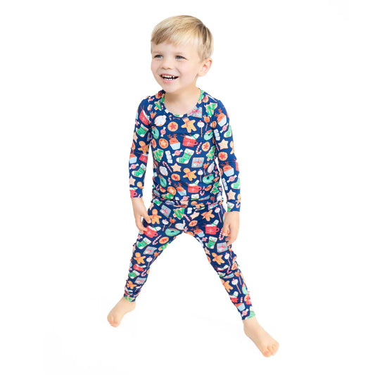 Angel Dear Navy Christmas Treats | Longsleeve Loungewear Set