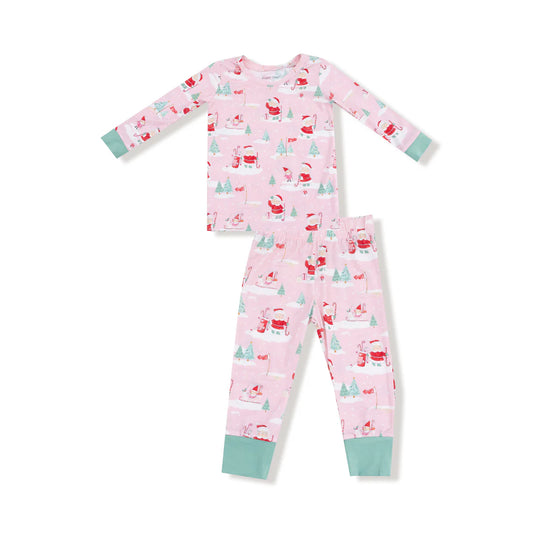 Angel Dear Pink Golfing Mrs. Claus and Elves | Longsleeve Loungewear Set
