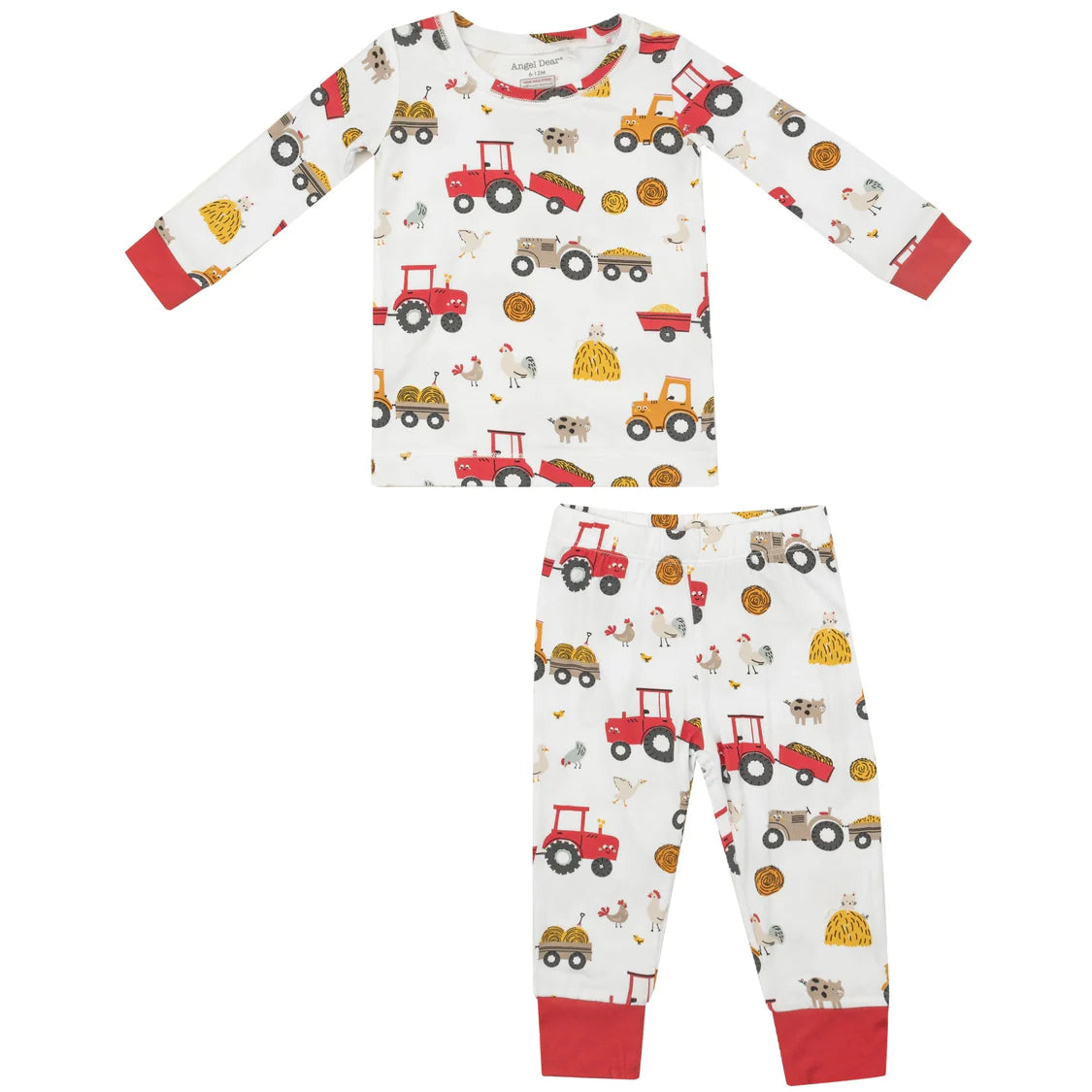 Angel Dear Happy Tractors | Long Sleeve  Loungewear Set