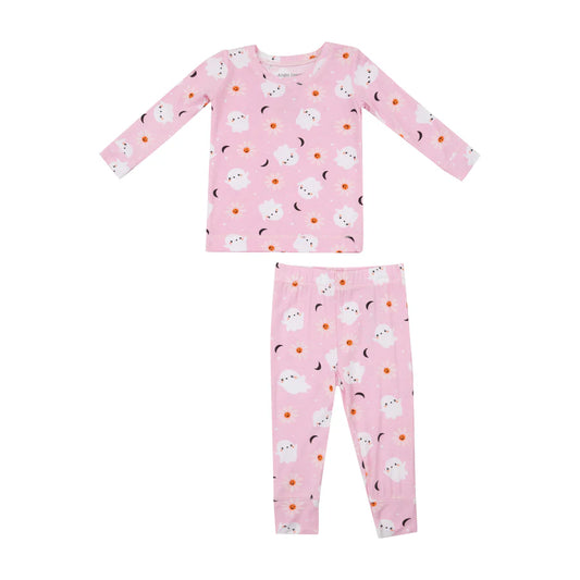 Angel Dear Pink Spooky Ghost | Long Sleeve Loungewear Set