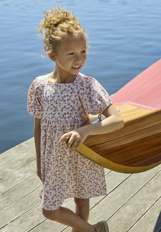 Minymo Vanilla Ice | Short Sleeve All Over Print Dress