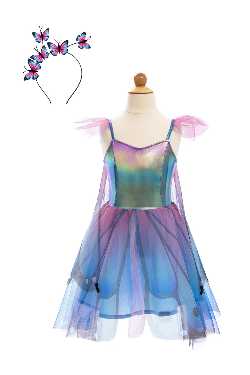Great Pretenders Blue | Butterfly Twirl Dress with Wings & Headband