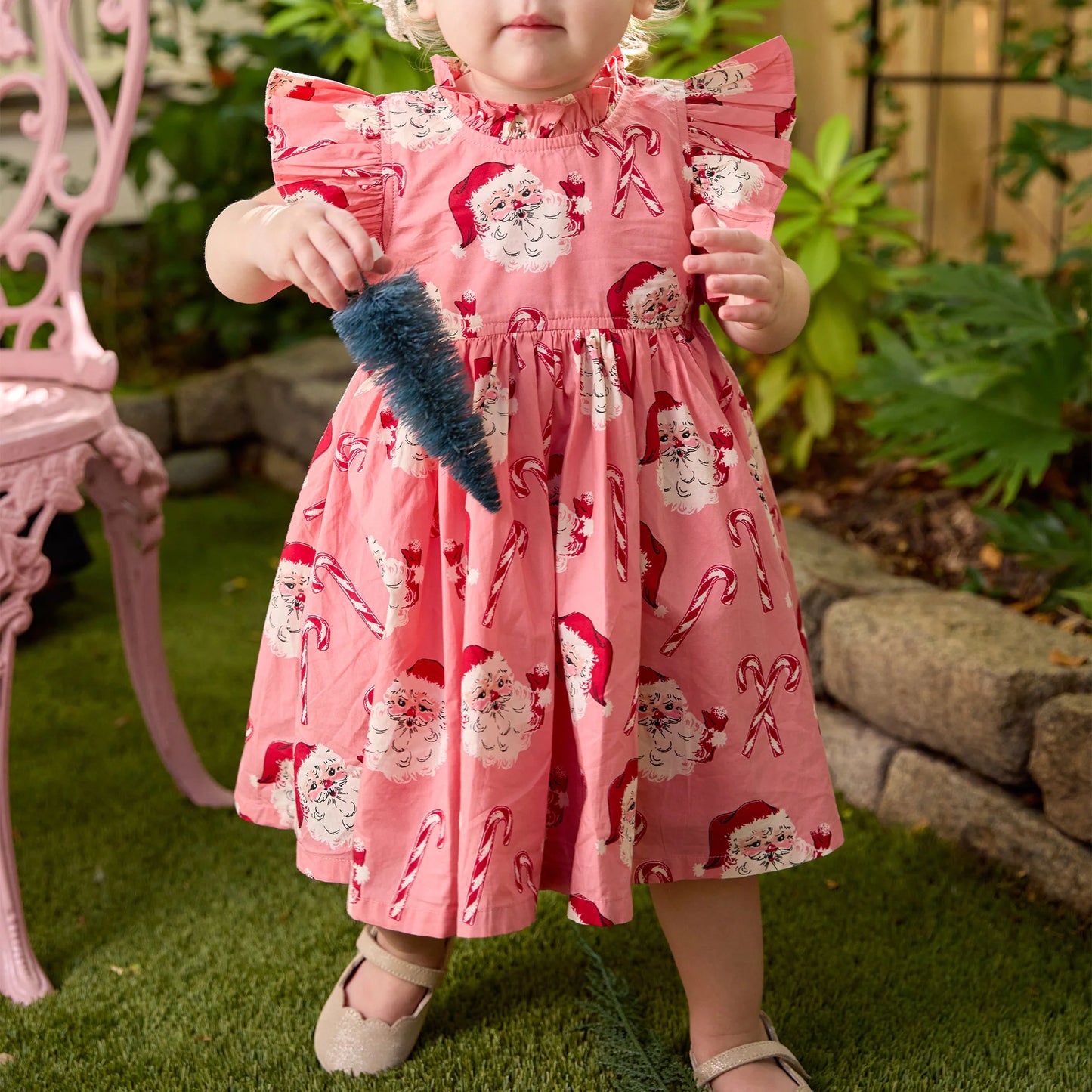 Pink Chicken Pink Candy Cane Santa | Jennifer Dress Set