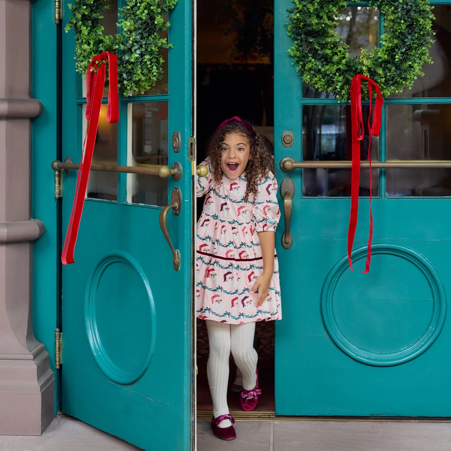 Pink Chicken Santa Garland | Maribelle Dress