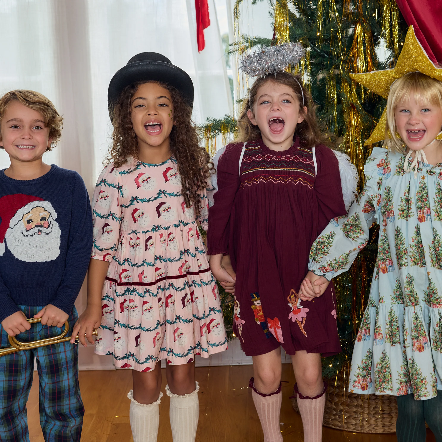 Pink Chicken Santa Garland | Maribelle Dress