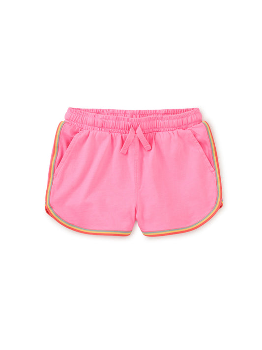 Tea Sachet Pink | Rainbow Binding Track Shorts