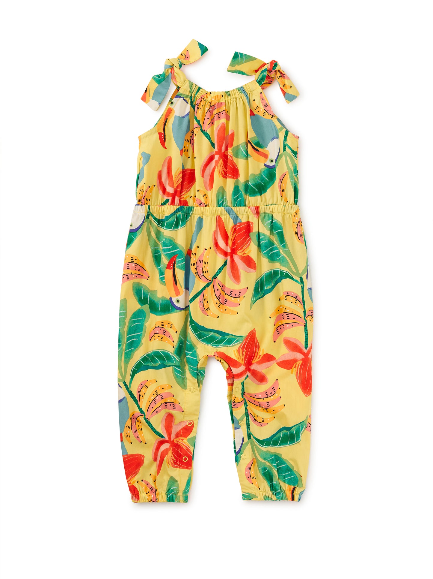 Tea Toucan Banana Tree | Tie Shoulder Romper