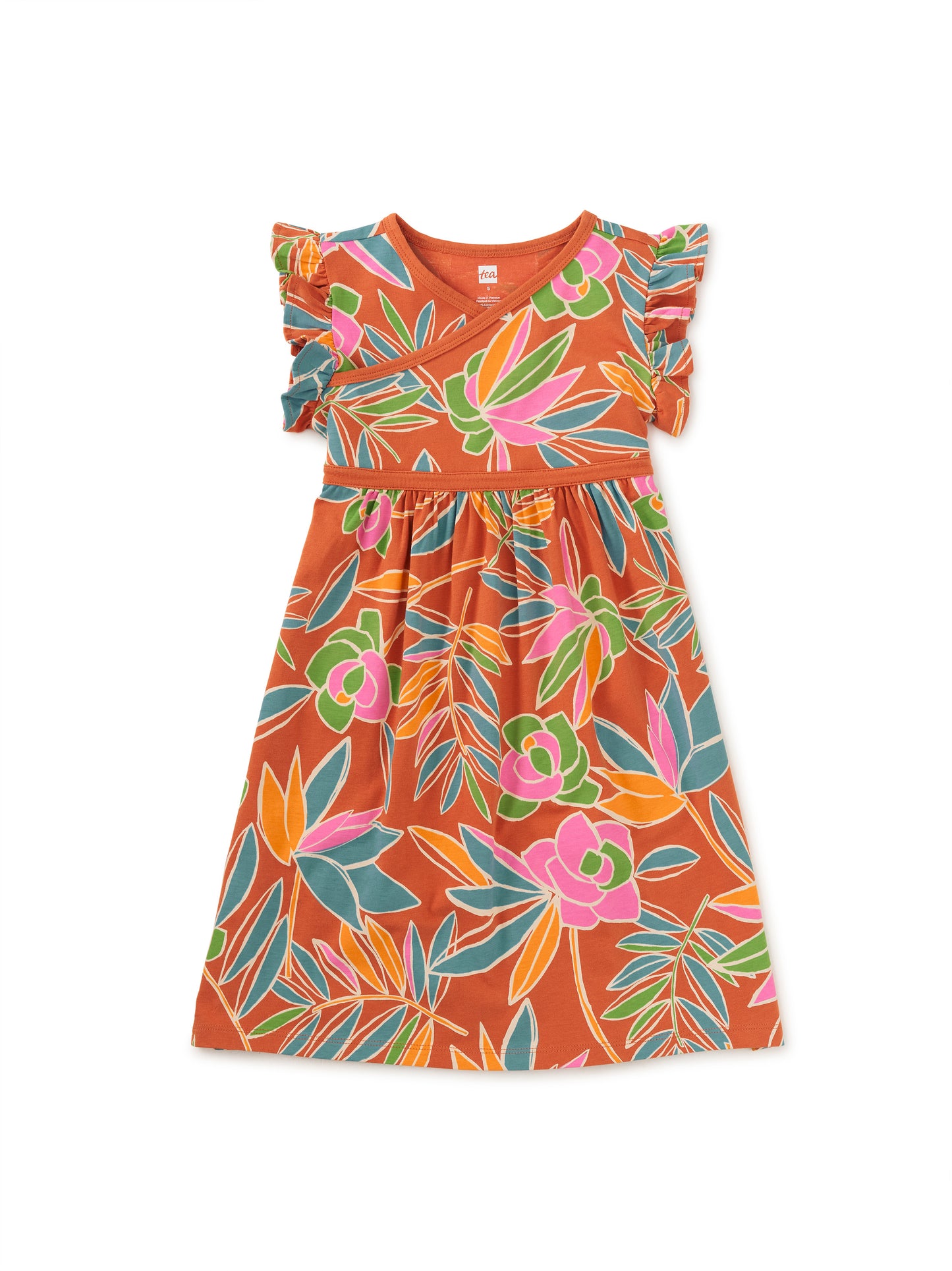 Tea Tropical | Wrap Neck Dress