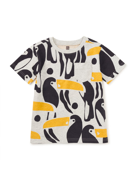 Tea Toucan Cut Out | Printed Pocket Tee