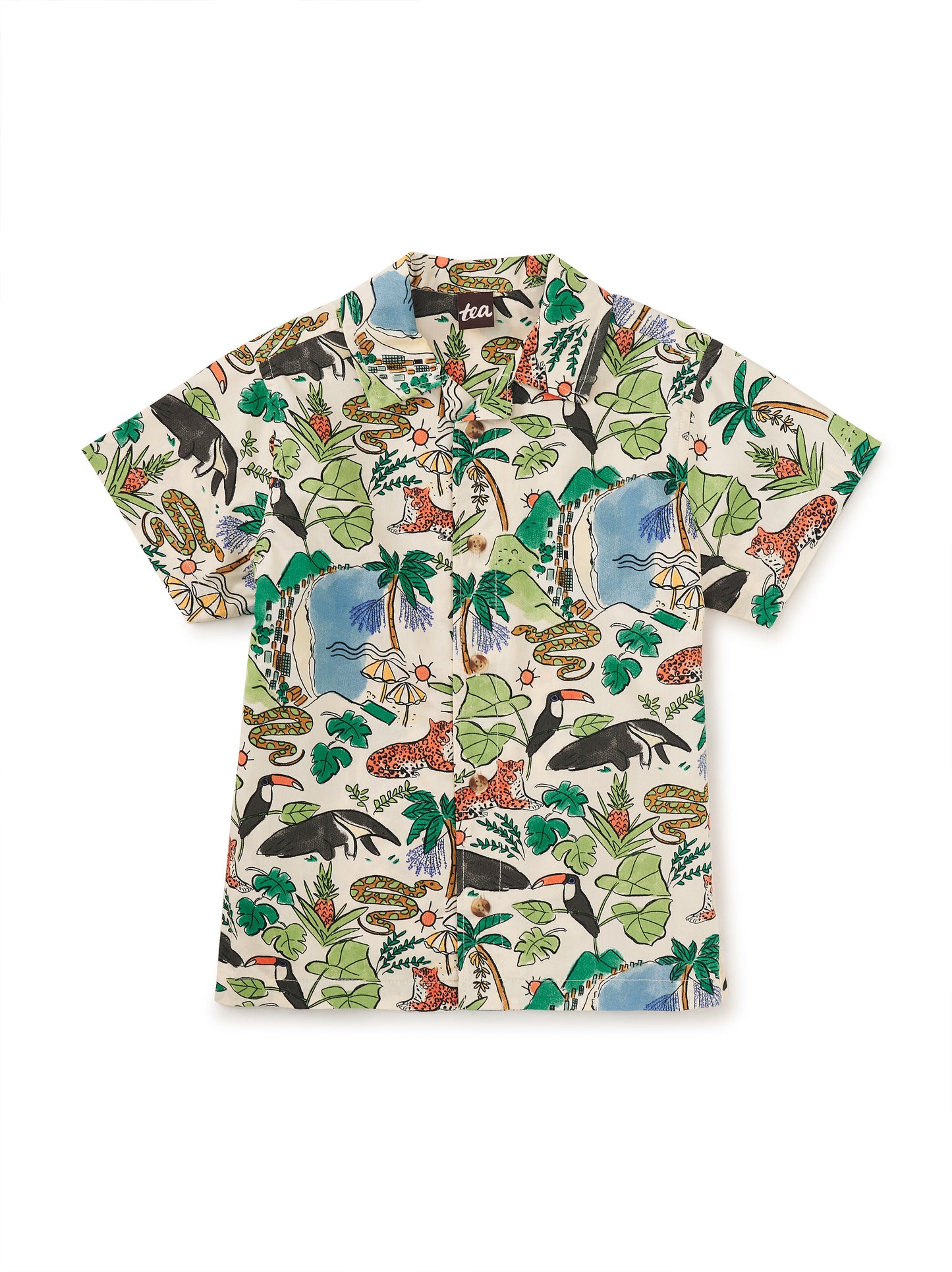 Tea Rio Animal | Printed Camp Shirt