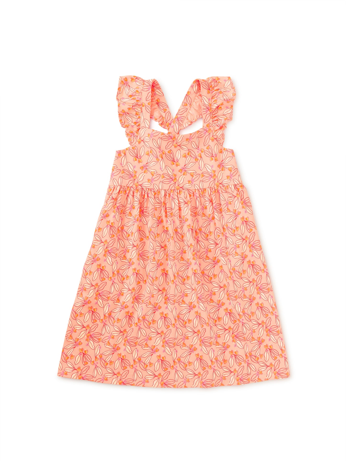 Tea Tiny Cashew Apples | Ruffle Strap Dress