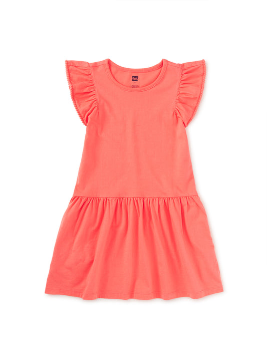 Tea Sunset Pink | Pom-Pom Flutter Dress