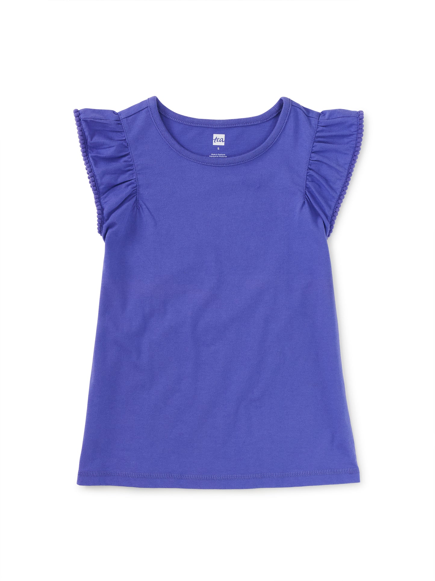 Tea Han Purple | Pom-Pom Flutter Top