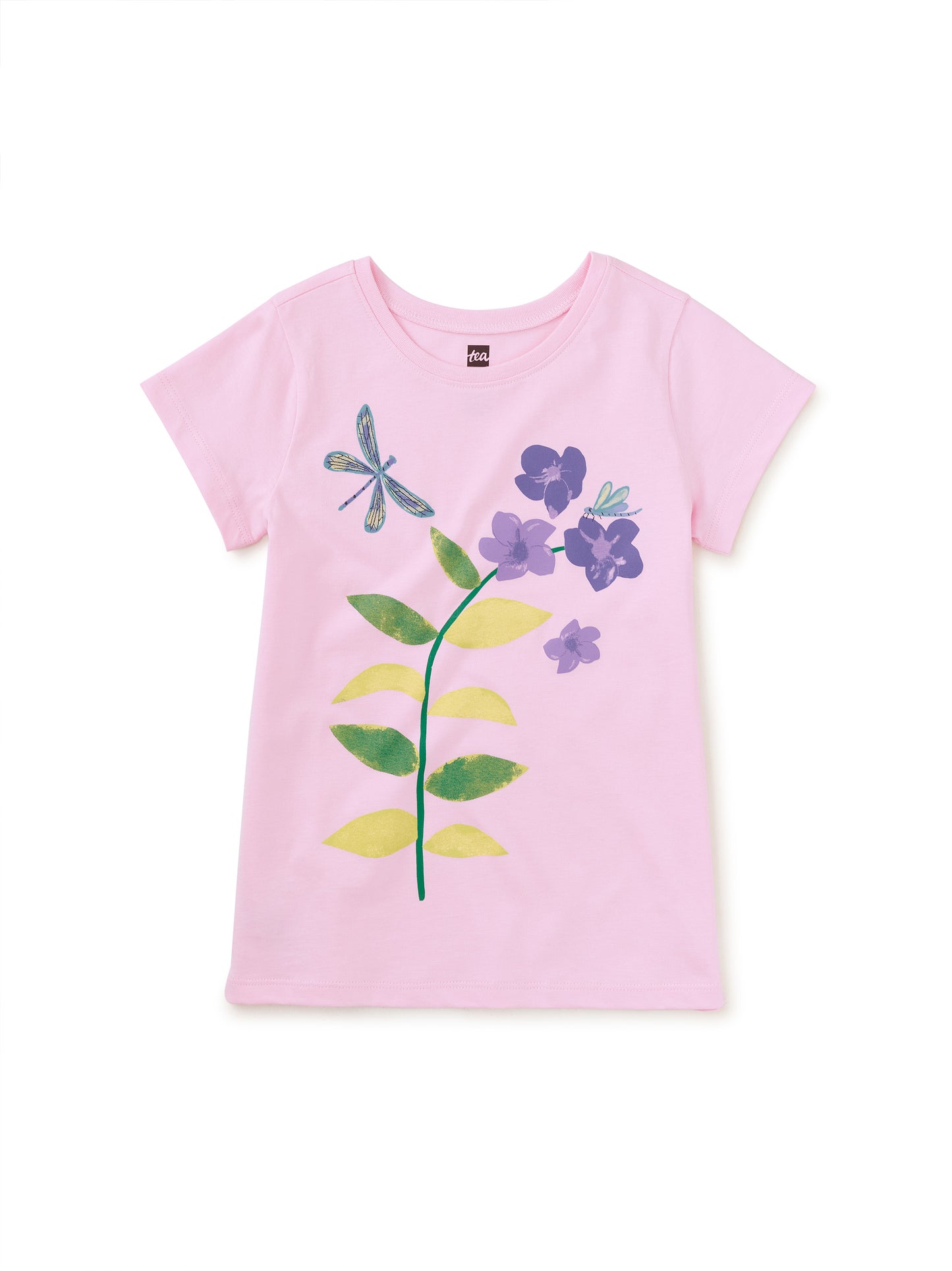 Tea Pink Lady | Dragonfly Floral Graphic Tee