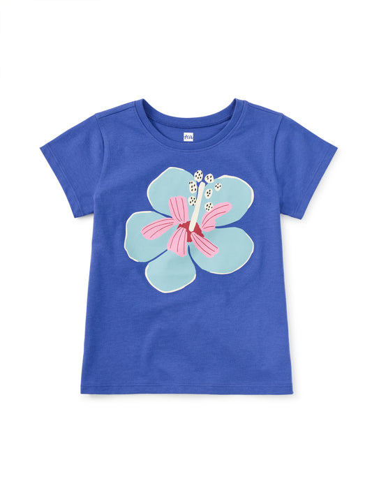 Tea Majorelle Blue | Bold Hibiscus Graphic Tee