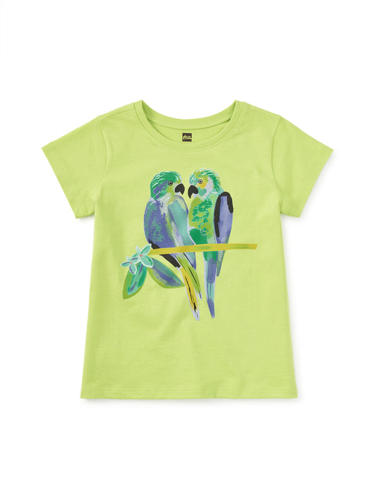 Tea Lime Green | Blue Macaws Graphic Tee