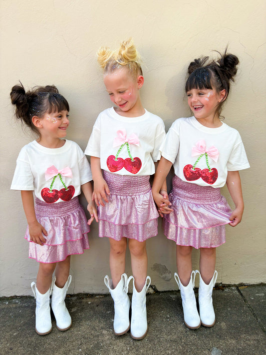 Three Wildflower Designs Cherry and Bow | Gem Top