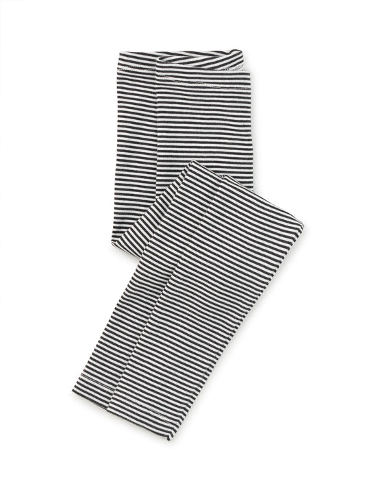 Tea Jet Black | Striped Leggings