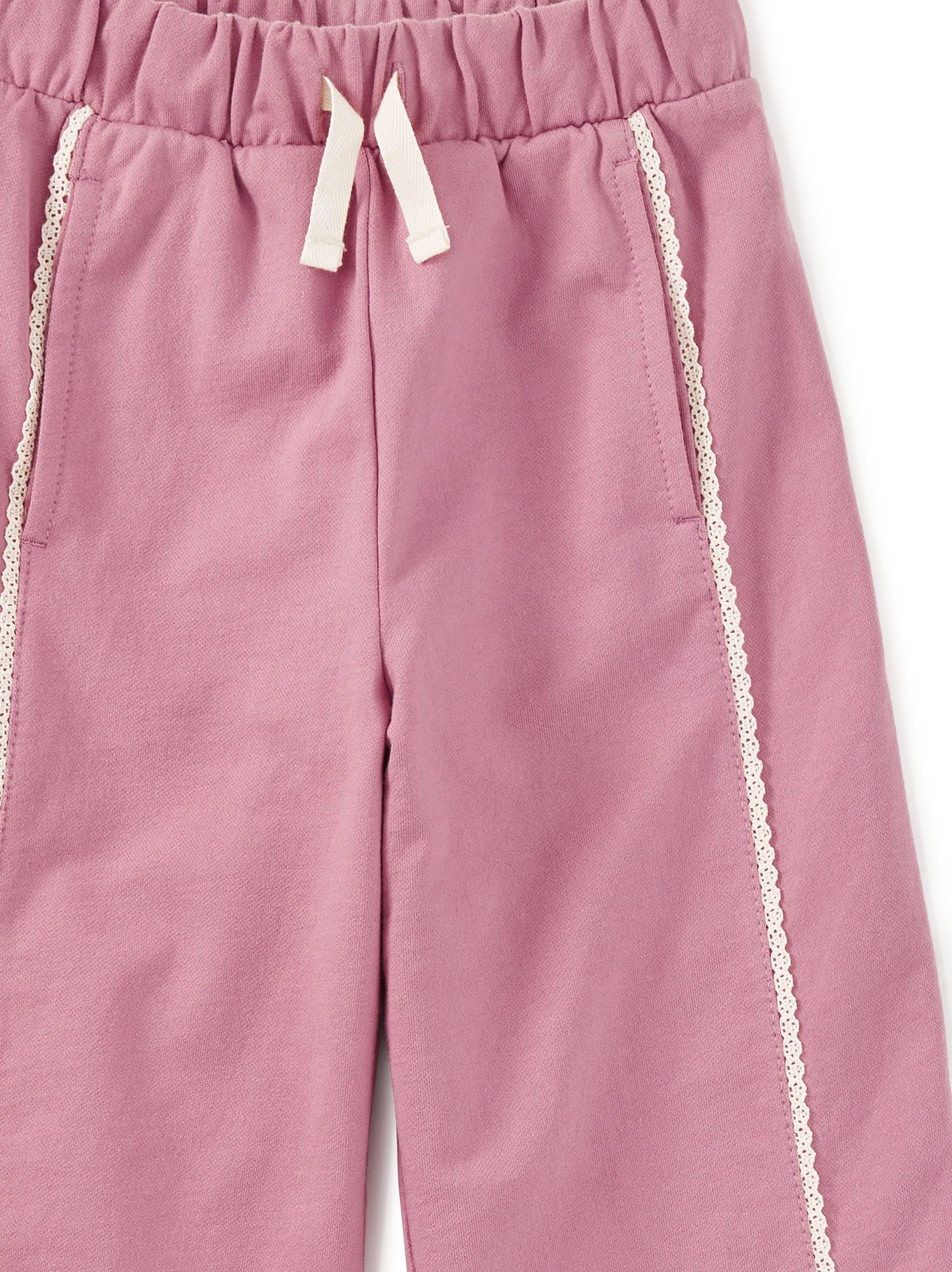 Tea Hydrangea | Lace Trim Track Pants