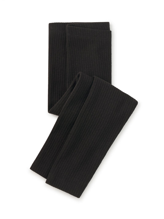 Tea Jet Black | Pointelle Leggings