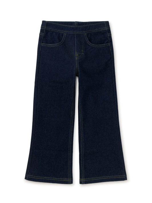 Tea Dark Wash | Denim-Like Flare Pants