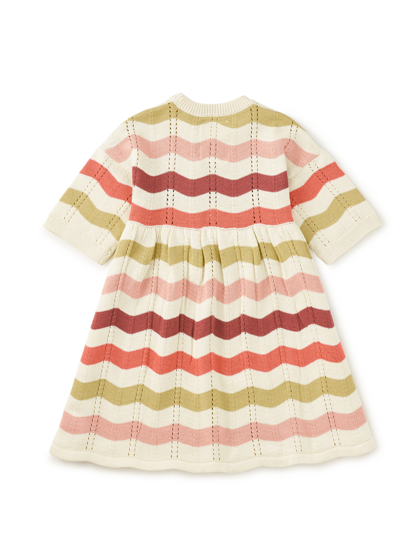 Tea Wavy Stripe | Pointelle Sweater Dress