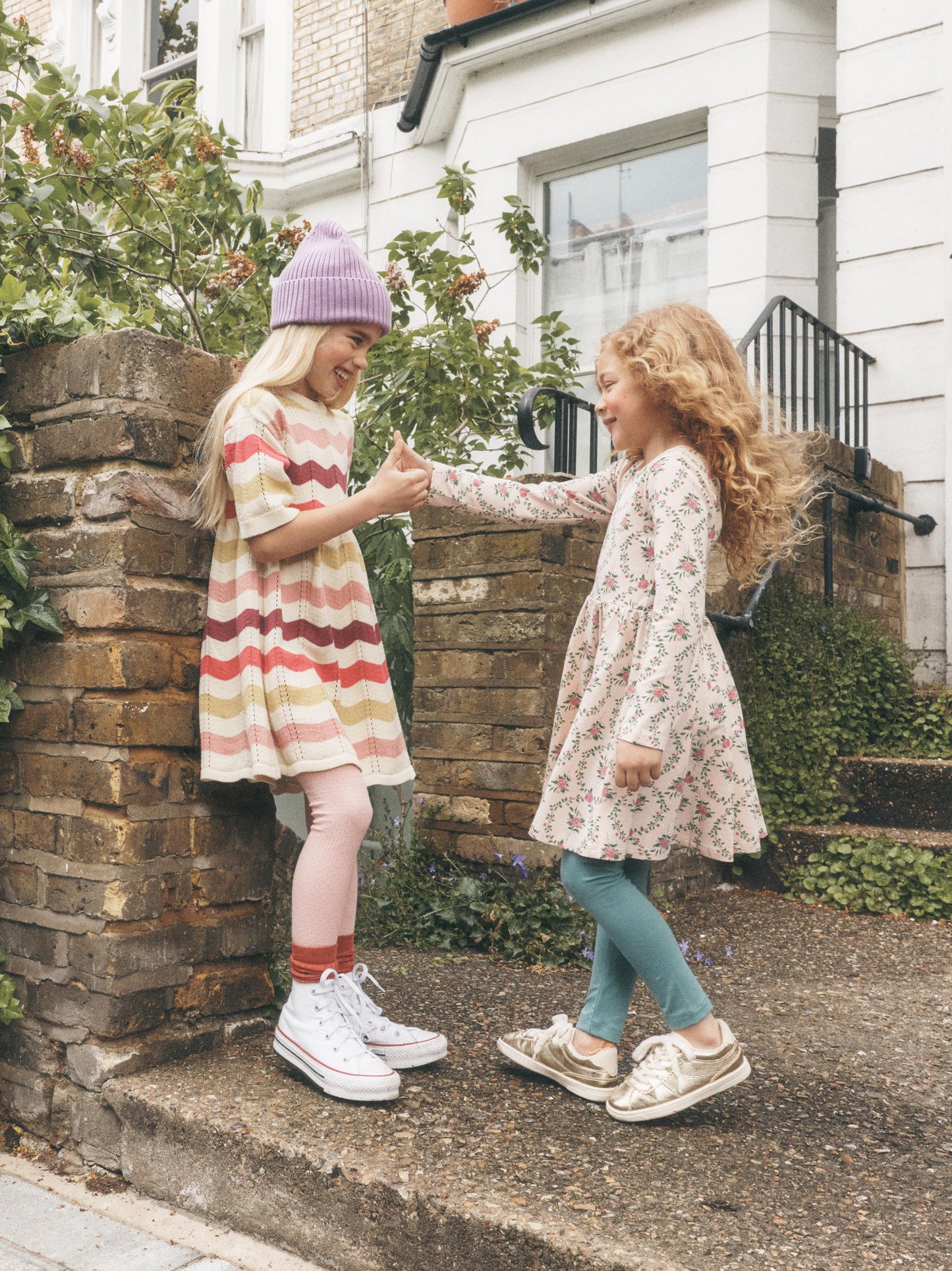 Tea Wavy Stripe | Pointelle Sweater Dress