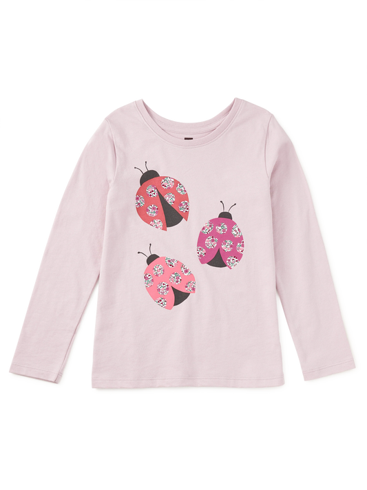 Tea Lavender Rain | Garden Ladybug Graphic Tee