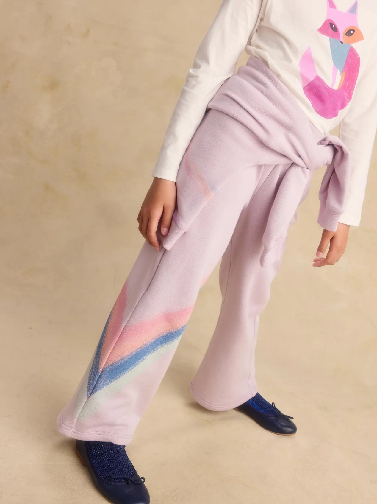 Tea Urchin Purple | Wide Leg French Terry Pants