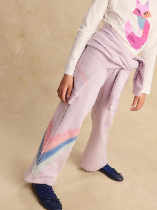 Tea Urchin Purple | Wide Leg French Terry Pants