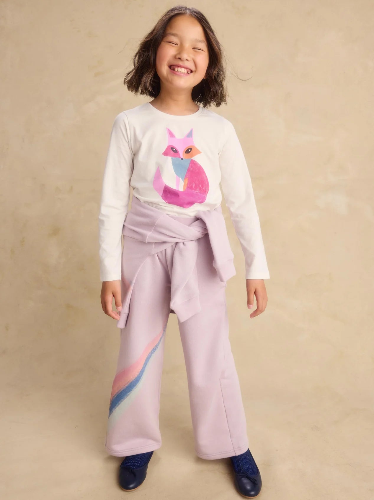 Tea Urchin Purple | Wide Leg French Terry Pants