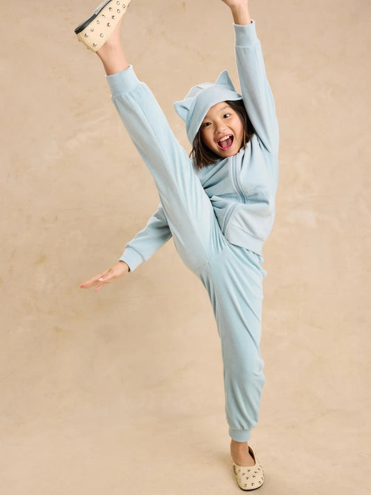 Tea Blue Fog | Easy Fit Very Velour Joggers