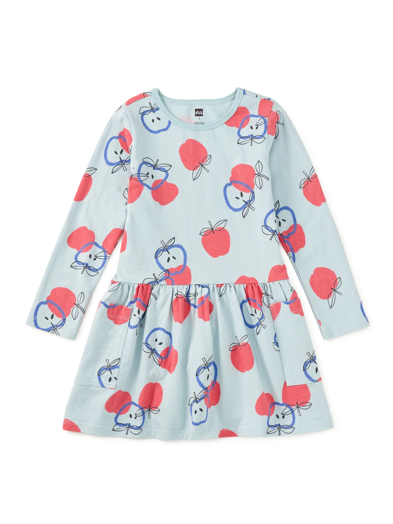 Tea Tossed Apples | Long Sleeve Pocket Dress