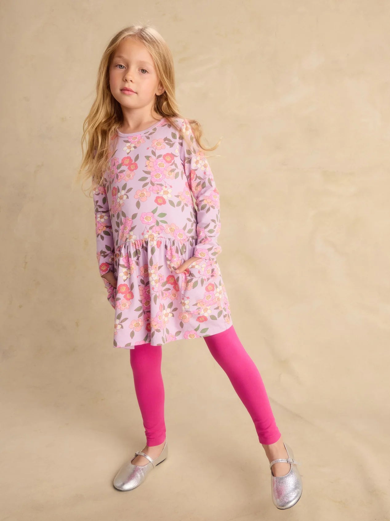 Tea Rosa Cannina | Long Sleeve Pocket Dress