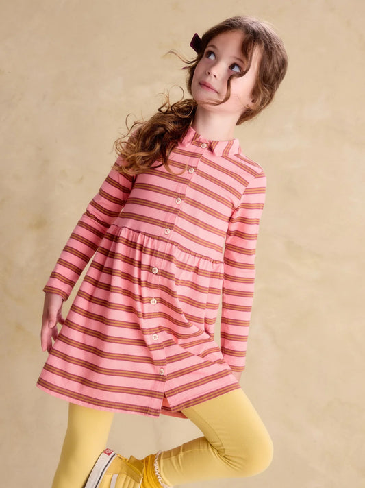 Tea Sachet Pink | Collared Long Sleeve Shirtdress