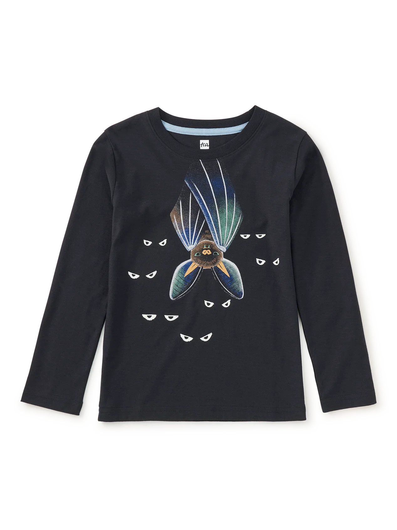 Tea Jet Black | Glowing Bats Double-Sided Tee