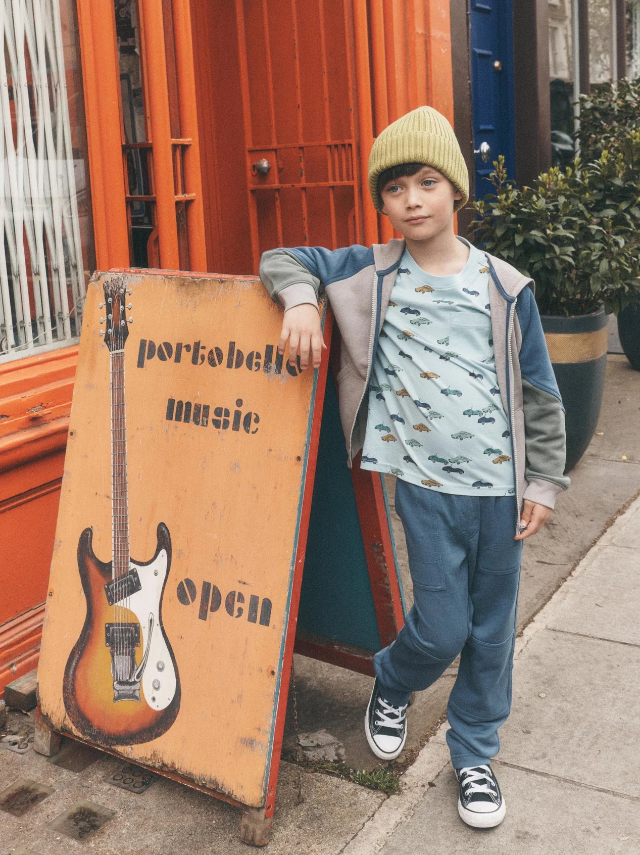 Tea Mini Cars | Long Sleeve Printed Pocket Tee