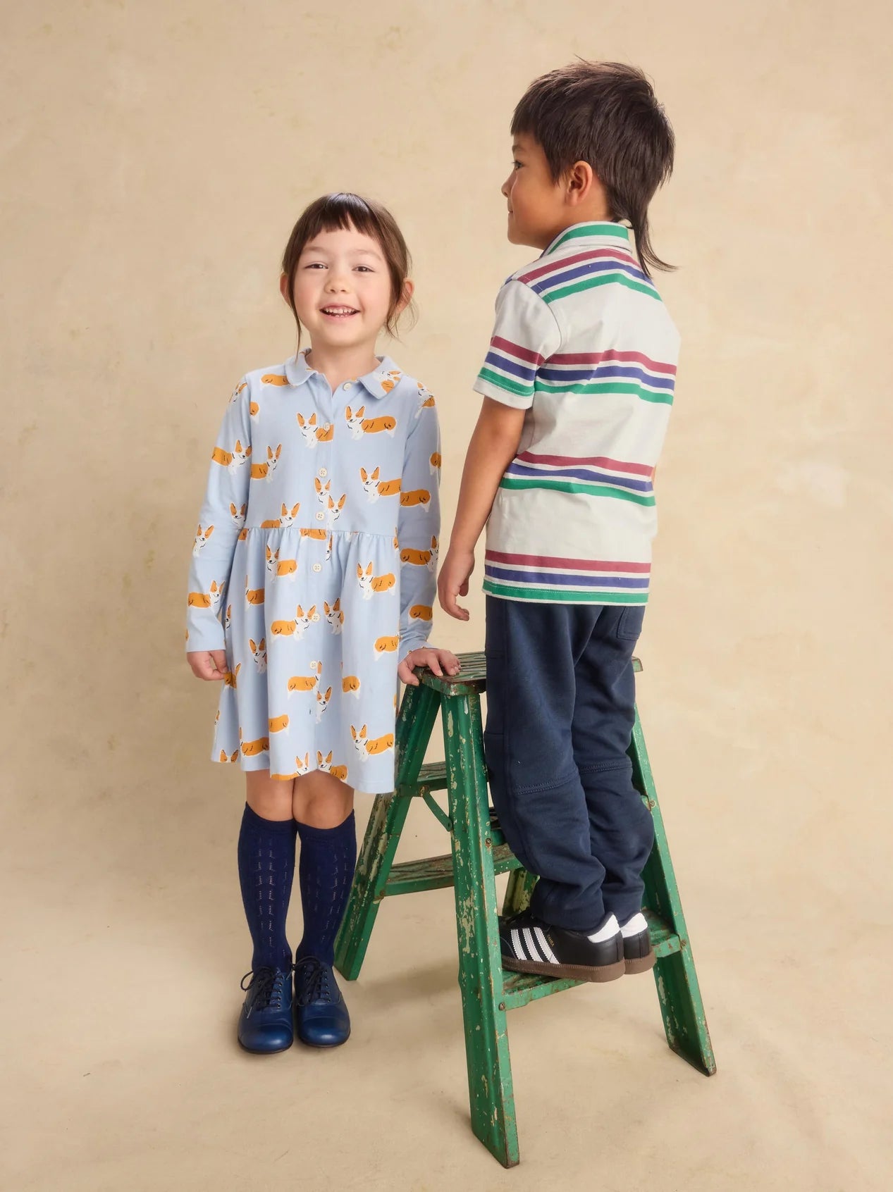 Tea Mica | Striped Polo