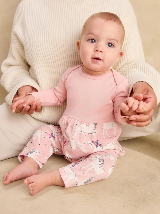 Tea Royal Meadow Unicorns | Print Mix Romper